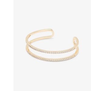 Express cubic zirconia stone cuff bracelet